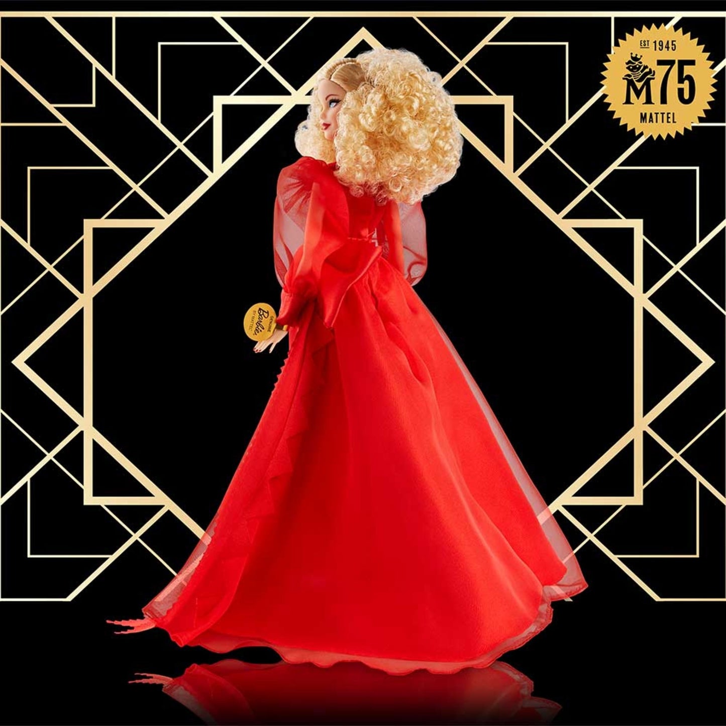 Barbie Collector Mattel 75th Anniversary Doll (12-in Blonde) in Red Gown - Búp Bê Sưu Tầm Kỷ Niệm 75 Năm - Barbie Signature - Góc nhìn khác 3