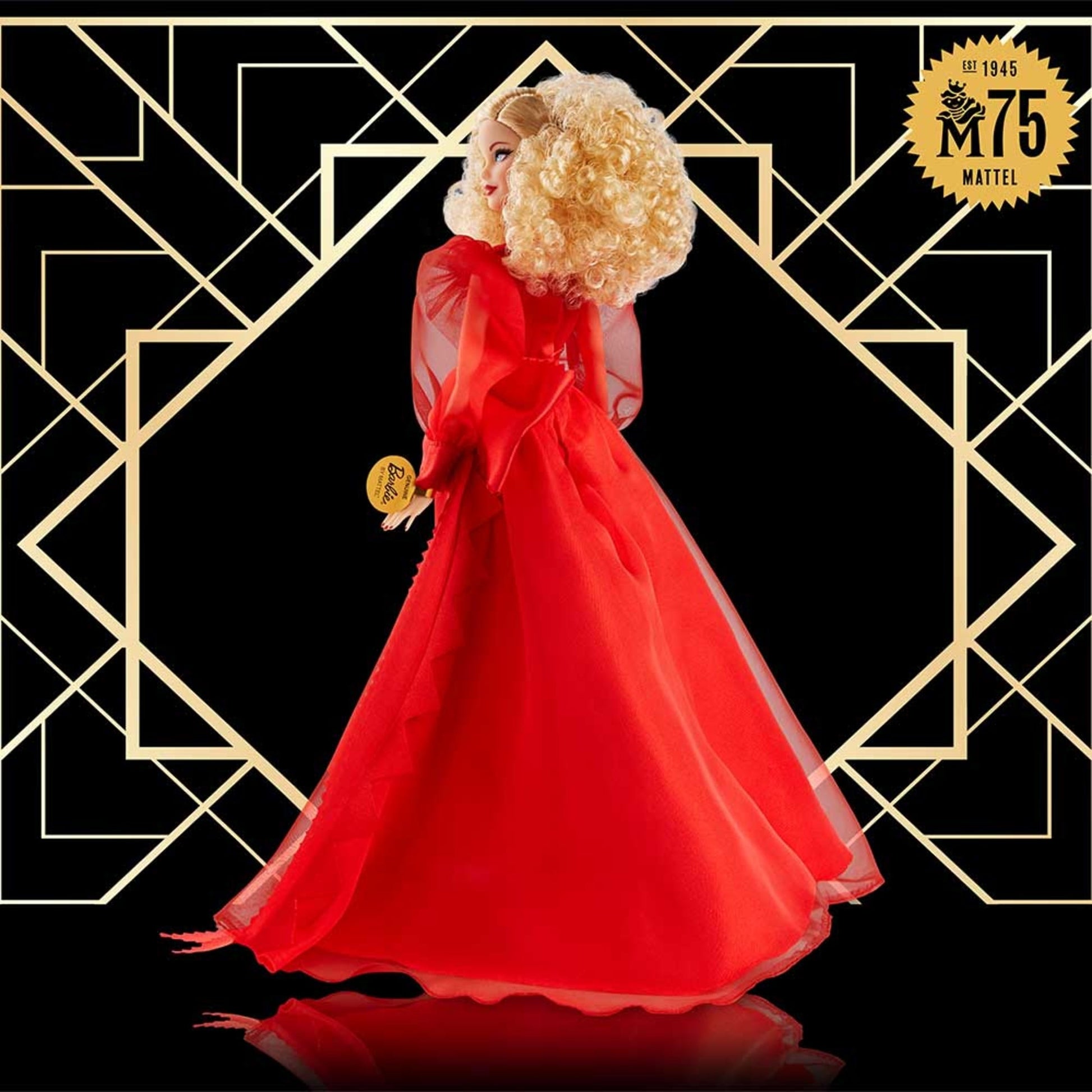 Barbie Collector Mattel 75th Anniversary Doll (12-in Blonde) in Red Gown - Búp Bê Sưu Tầm Kỷ Niệm 75 Năm - Barbie Signature - Góc nhìn khác 3