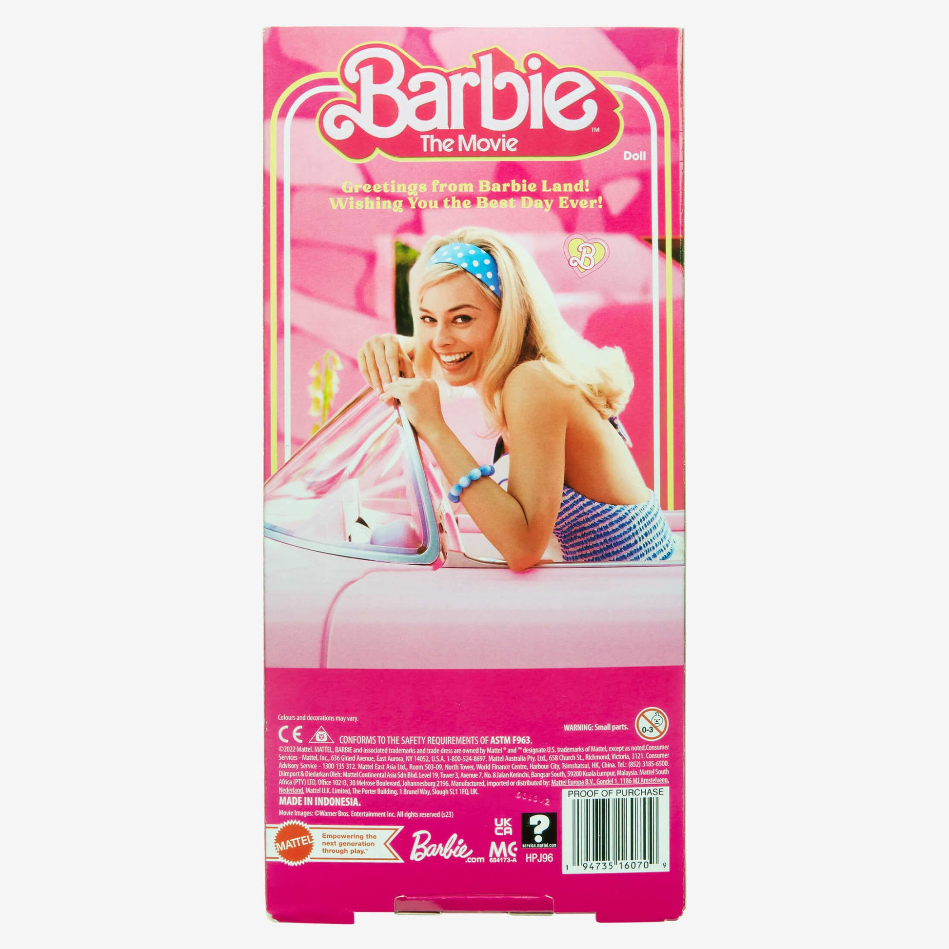 Barbie in Pink Gingham Dress – Barbie The Movie Búp Bê Sưu Tầm Chính Hãng Mattel HPJ96 Mattel - ảnh 4 - Búp bê