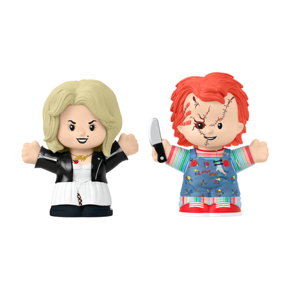 Little People Collector Bride of Chucky Movie Special Edition Set - Mô hình Figure Chucky & Tiffany - Mattel (HYM23) - Hình ảnh chi tiết 2