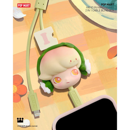 Hand In Hand Series-2 In 1 Cable Blind Box - Dây sạc điện thoại 2 trong 1 - POP MART