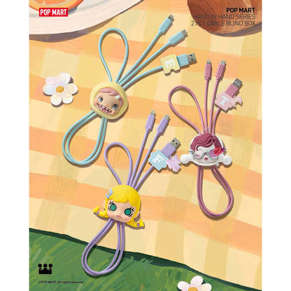 Hand In Hand Series-2 In 1 Cable Blind Box - Dây sạc điện thoại 2 trong 1 - POP MART