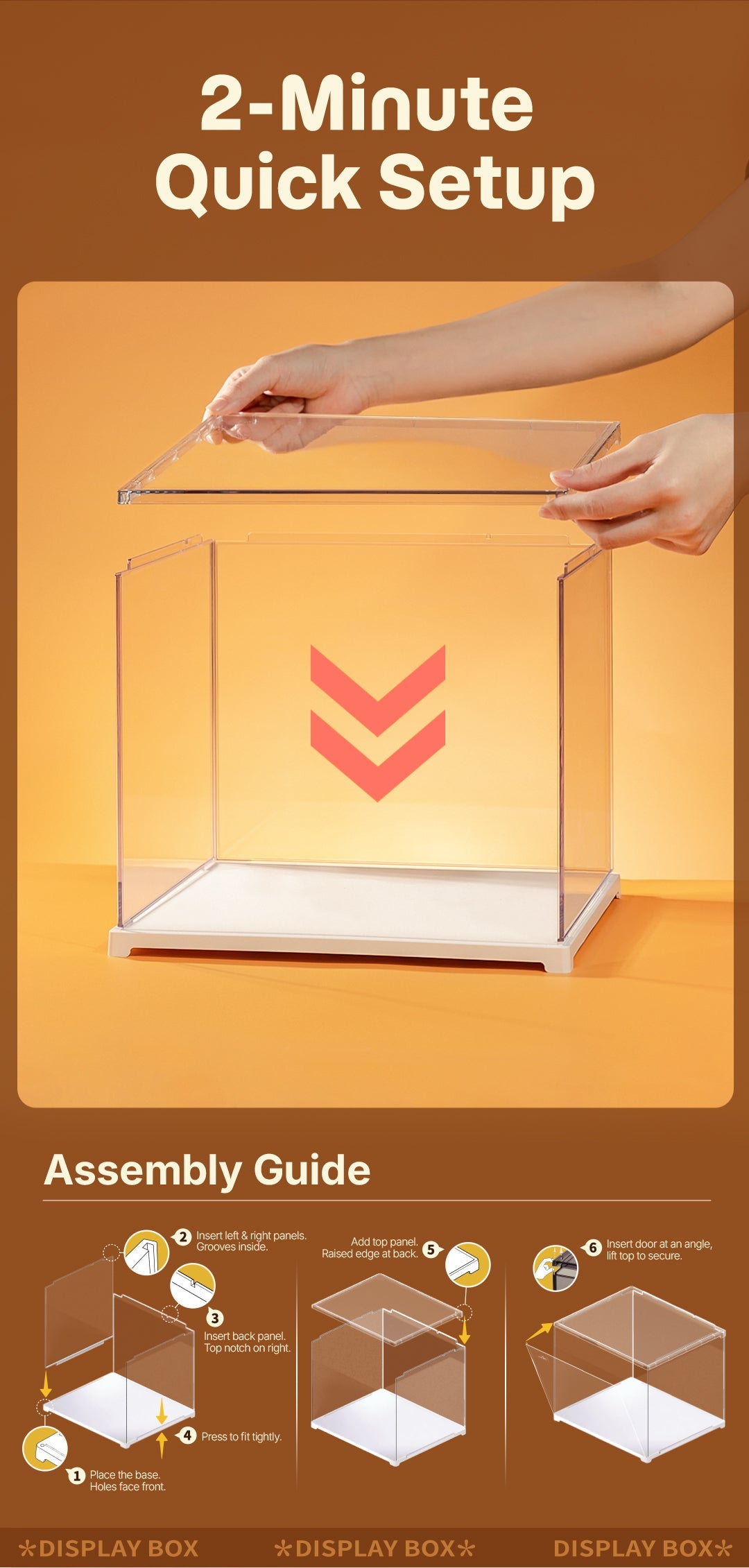 Rolife Acrylic Protection Cover – Portrait Size L - Hộp mica trưng bày mô hình - Rolife DF06L