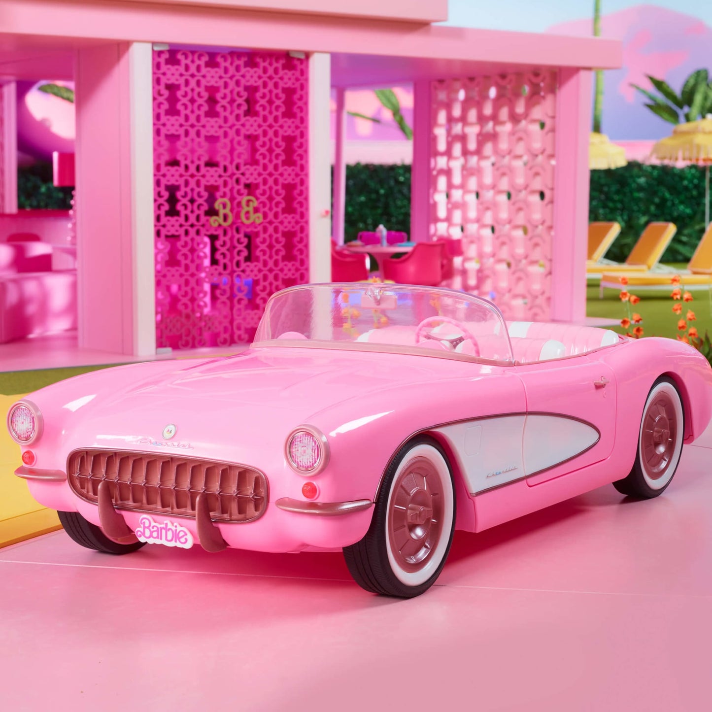 Barbie The Movie Pink Corvette Convertible - Xe Mui Trần Sưu Tầm Mattel - Hình ảnh bổ sung 9