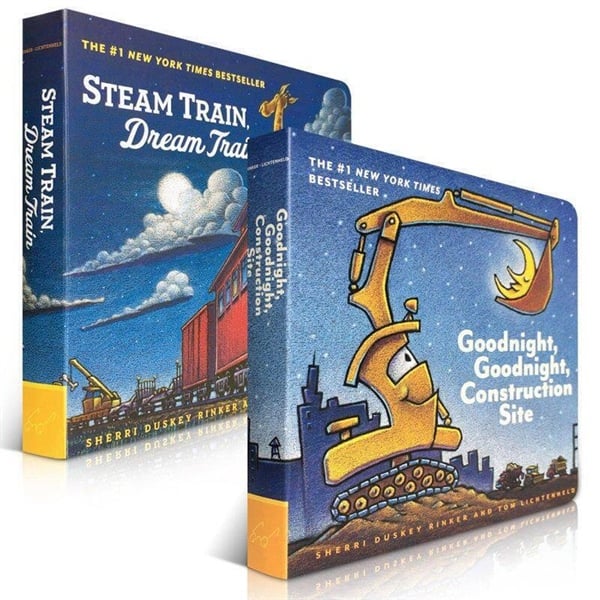 Goodnight, Goodnight, Construction Site and Steam Train, Dream Train Board Books Boxed Set