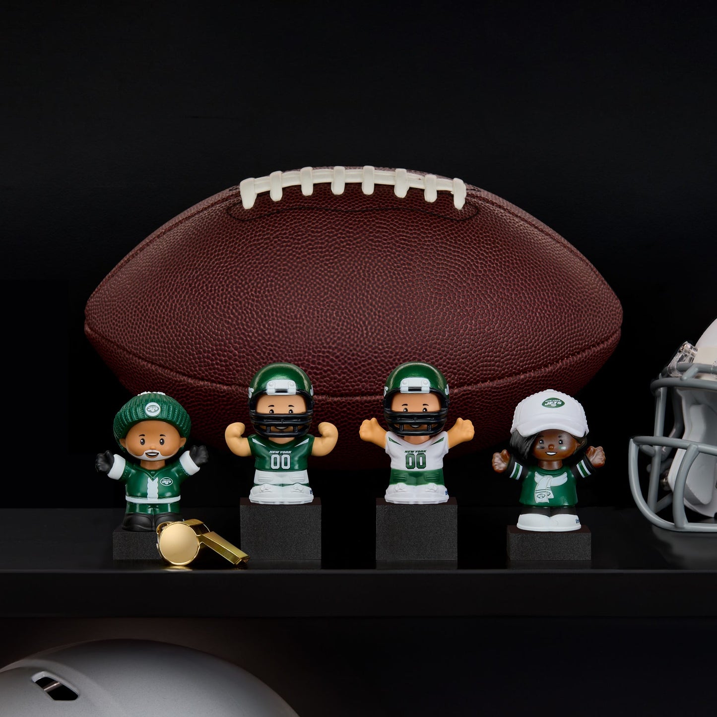 Little People Collector x NFL New York Jets Set - Bộ Mô Hình Nhân Vật Sưu Tầm - Mattel HND14 - Hình ảnh chi tiết 2