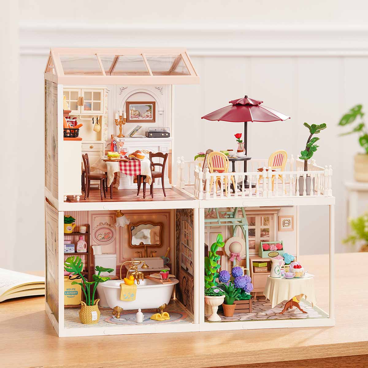 Rolife Super Creator Series - 3 in 1 L Shape - Mô hình nhà gỗ DIY tí hon - Rolife