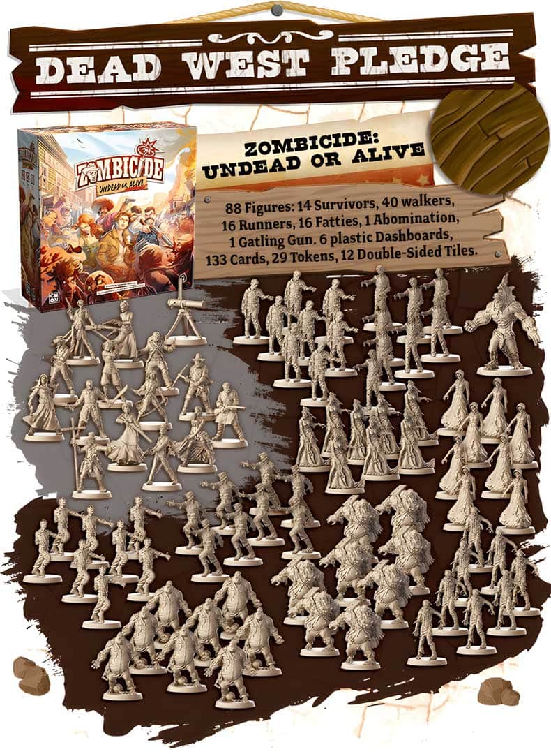 Zombicide: Undead Or Alive Dead West Pledge (Kickstarter Special)