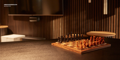 Bộ Cờ Vua Signature Size Du Lịch - Bộ cờ vua gỗ hương cao cấp - Miniwood Design