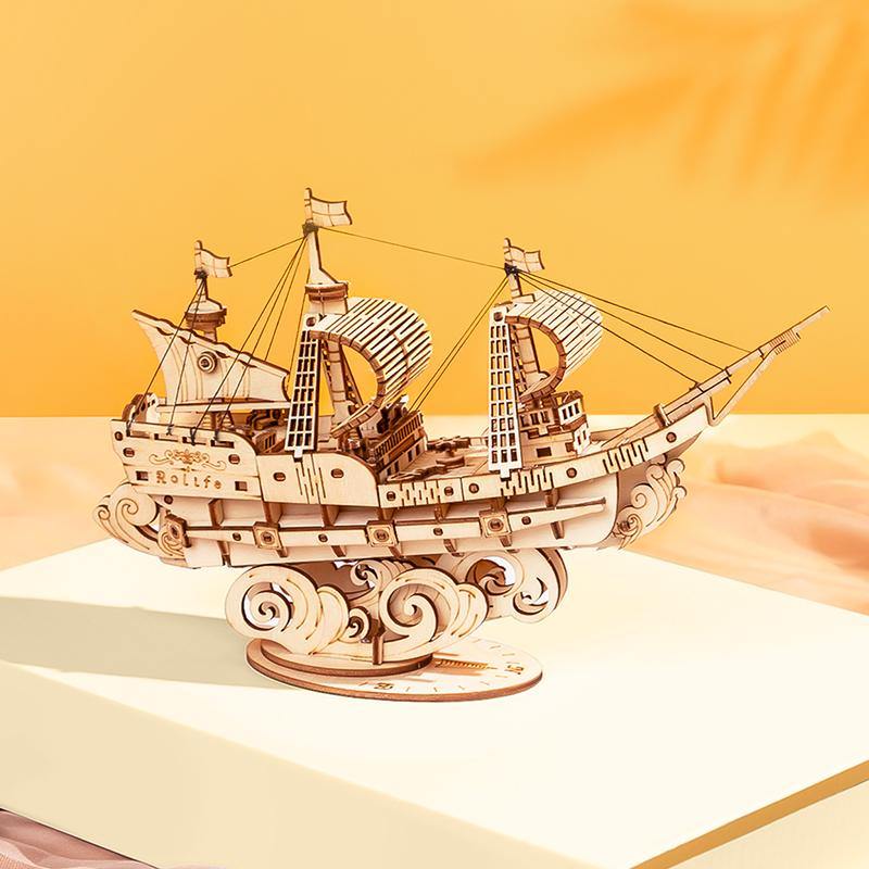 Rolife Modern 3D Wooden Puzzle - Sailling Ship TG305 - Mô hình thuyền buồm gỗ 3D lắp ráp - Rolife