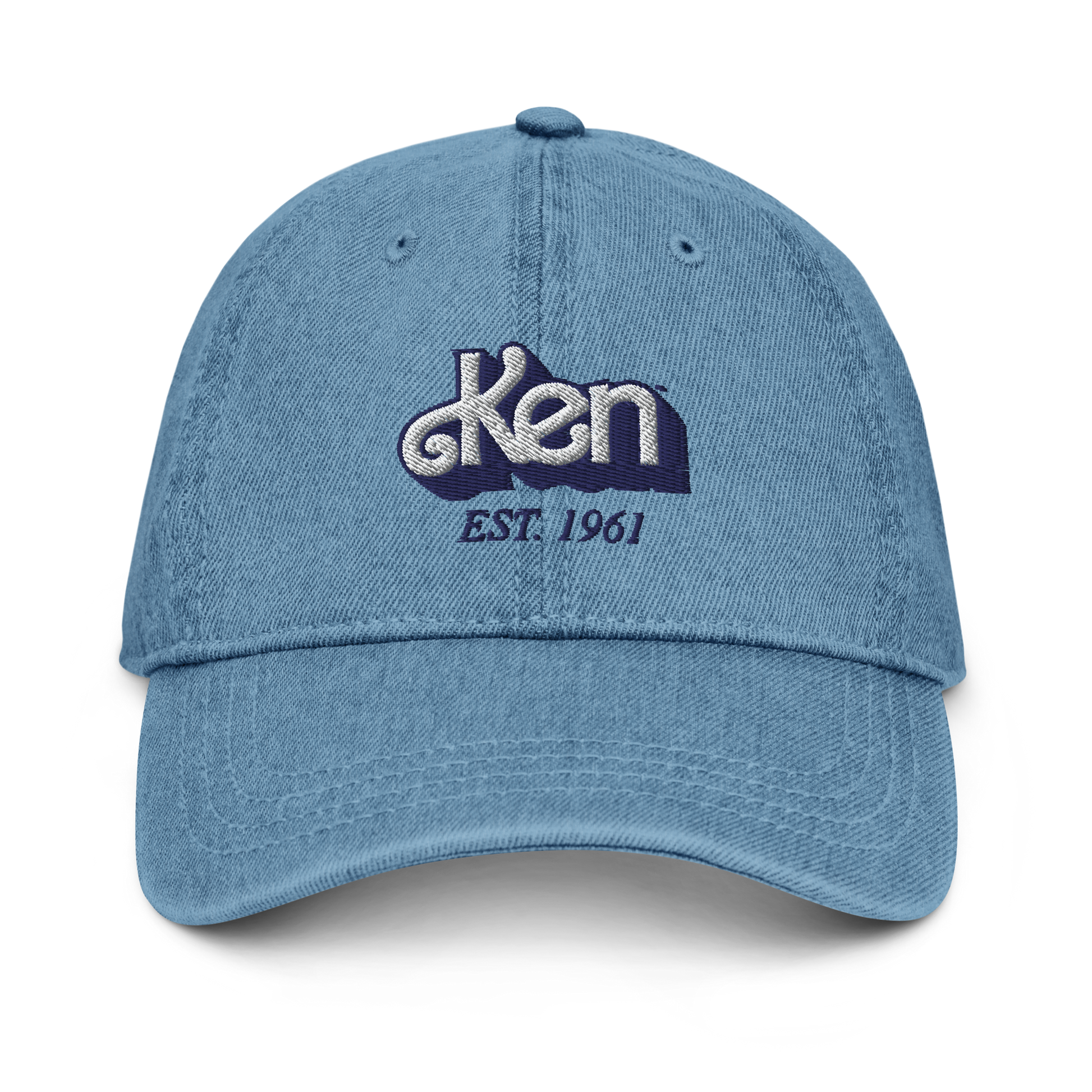Kencore™ Established 1959 Logo Denim Dad Hat - Nón Kết Denim Cao Cấp Mattel Creations - Hình ảnh sản phẩm
