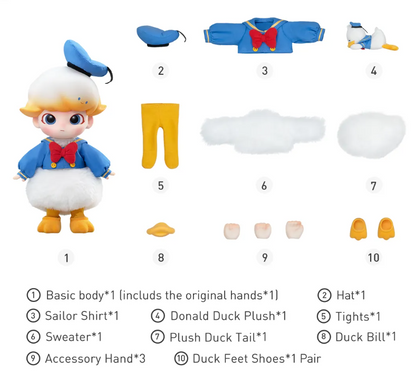 DIMOO Donald Duck 1/8 Action Figure - Mô Hình Hành Động Chính Hãng Pop Mart Pop Mart - ảnh 2 - Action Figure