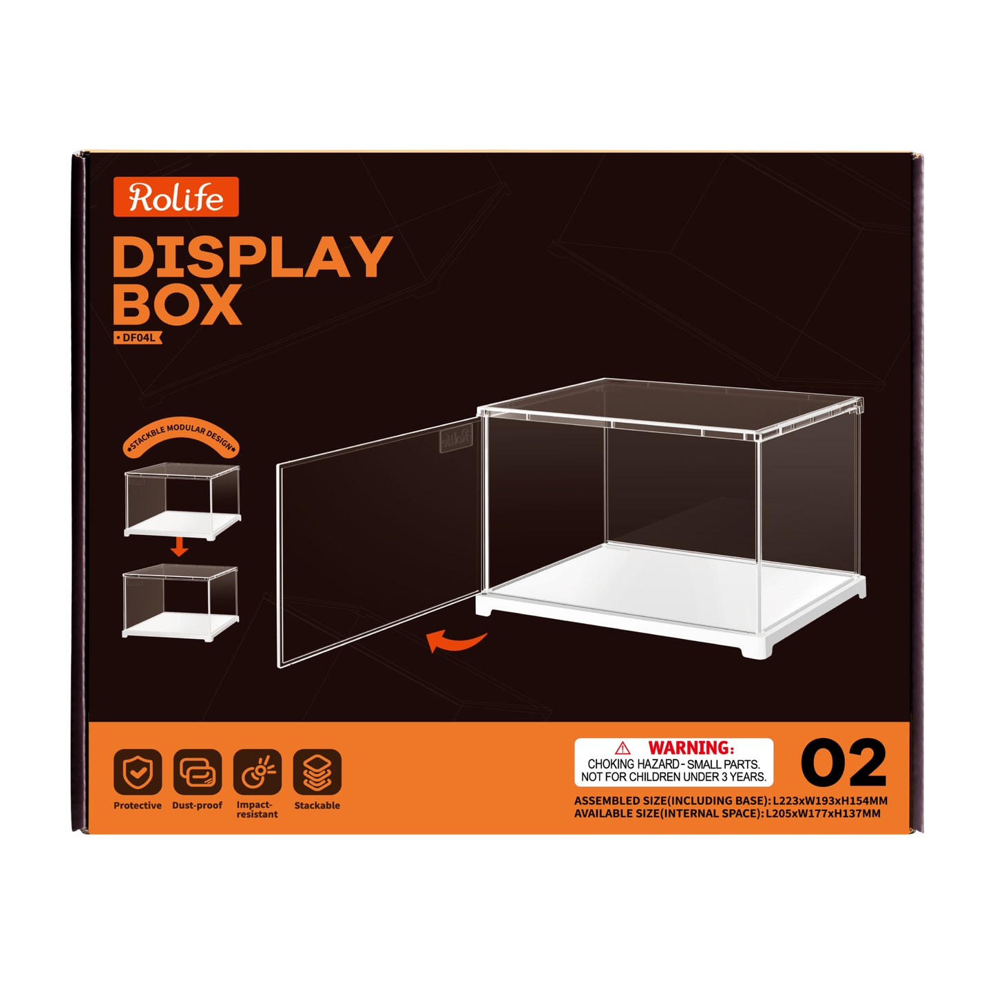 Rolife Acrylic Display Box Landscape Size S DF04L - Hộp trưng bày Acrylic chống bụi - Rolife
