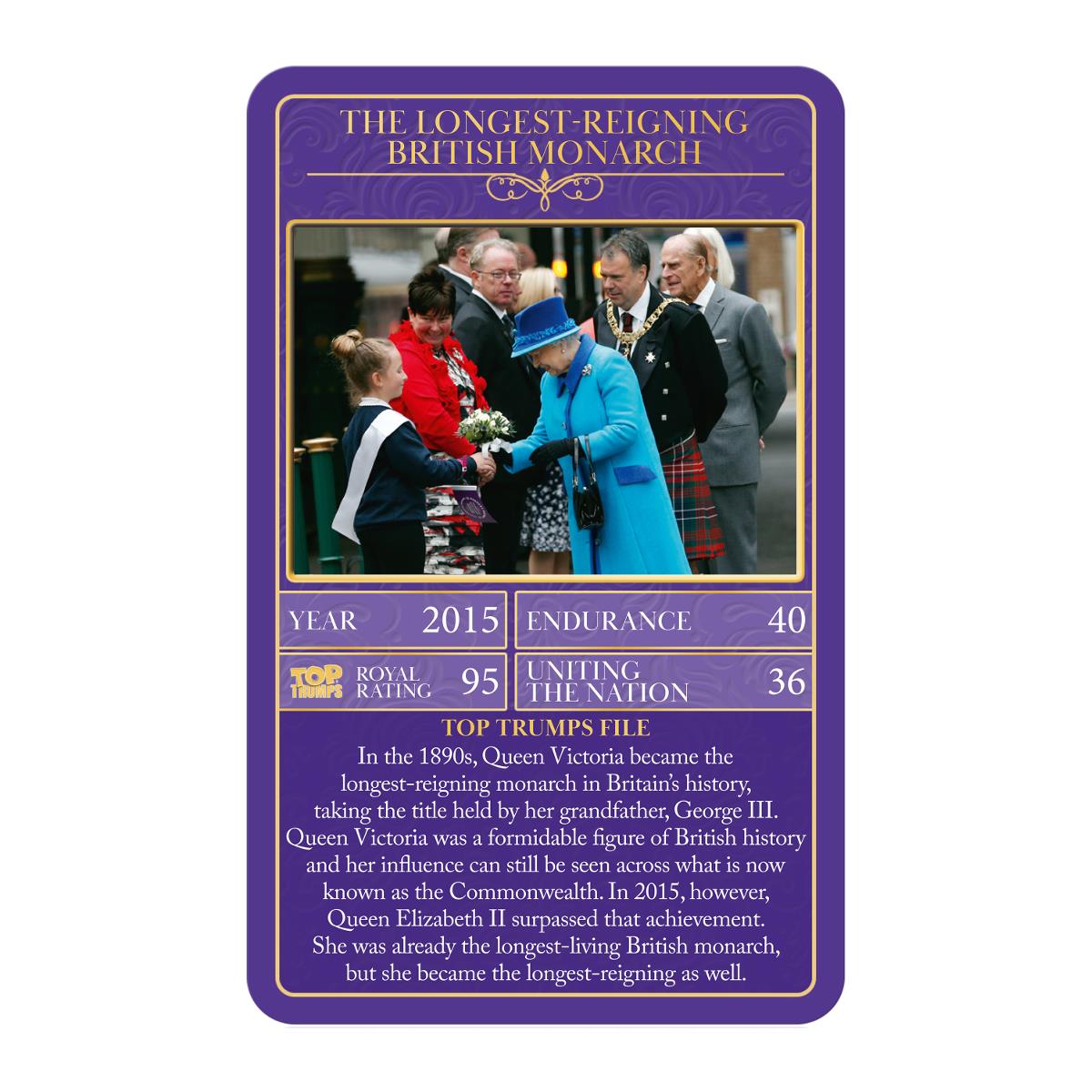 HM Queen Elizabeth II Top Trumps Card Game - Trò Chơi Thẻ Bài Kỷ Niệm Nữ Hoàng Anh - Winning Moves - Hình ảnh bổ sung 4