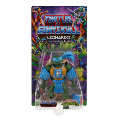 Masters of the Universe Origins Turtles of Grayskull Leonardo Action Figure - Mô Hình Leonardo Chính Hãng Mattel - Hình ảnh bổ sung 8