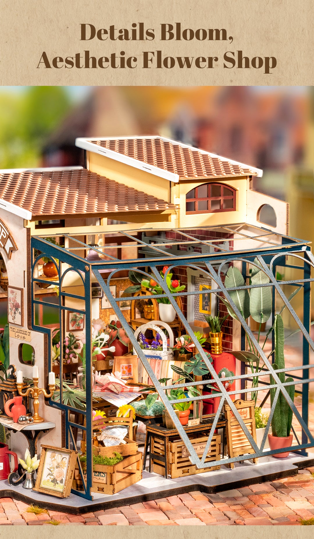 Rolife DIY Miniature Dollhouse - Emily's Flower Shop DG145 - Mô Hình Nhà Búp Bê Tự Làm - Rolife