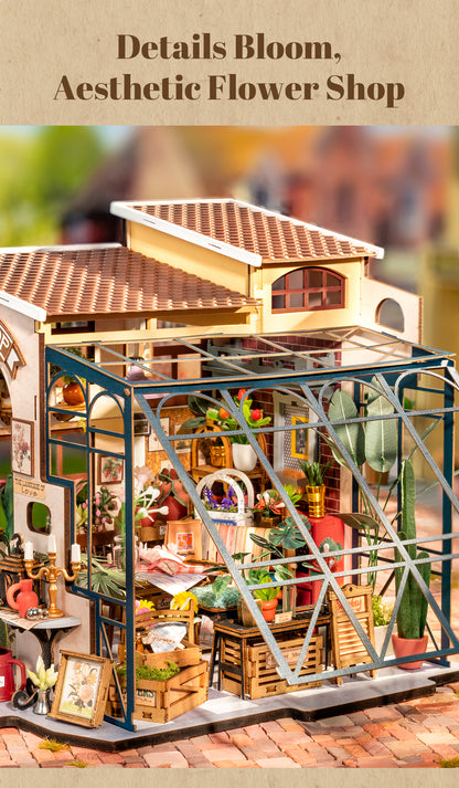 Rolife DIY Miniature Dollhouse - Emily's Flower Shop DG145 - Mô Hình Nhà Búp Bê Tự Làm - Rolife