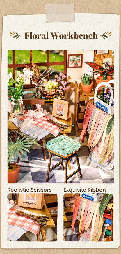 Rolife DIY Miniature Dollhouse - Emily's Flower Shop DG145 - Mô Hình Nhà Búp Bê Tự Làm - Rolife