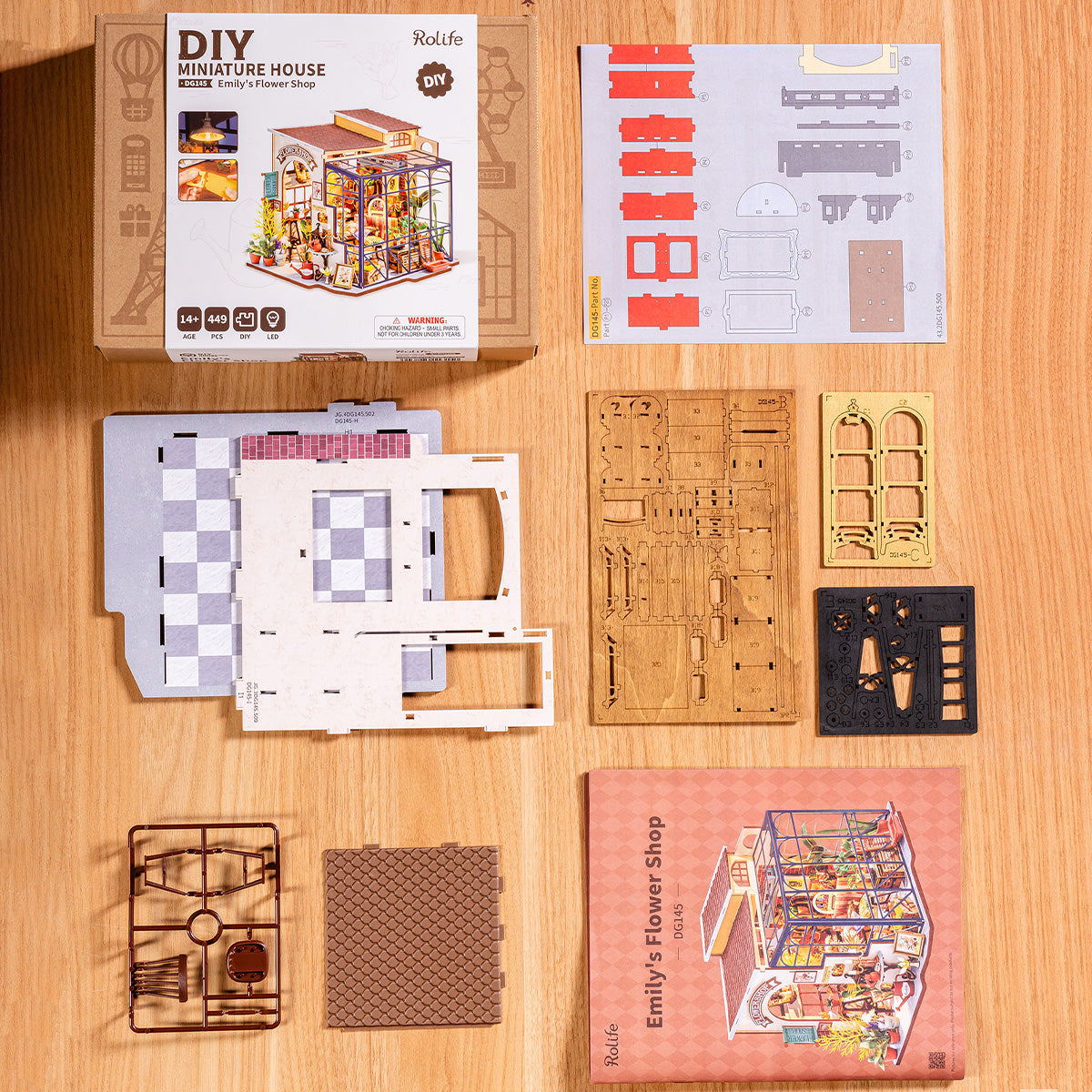 Rolife DIY Miniature Dollhouse - Emily's Flower Shop DG145 - Mô Hình Nhà Búp Bê Tự Làm - Rolife