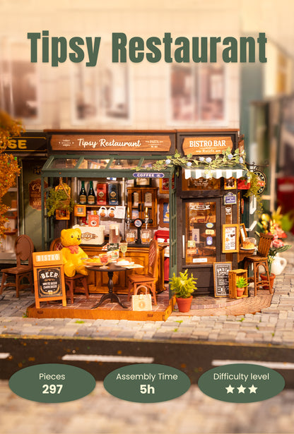 Rolife DIY Miniature House - Tipsy Restaurant DG167 - Mô hình nhà gỗ DIY thu nhỏ - Rolife DG167