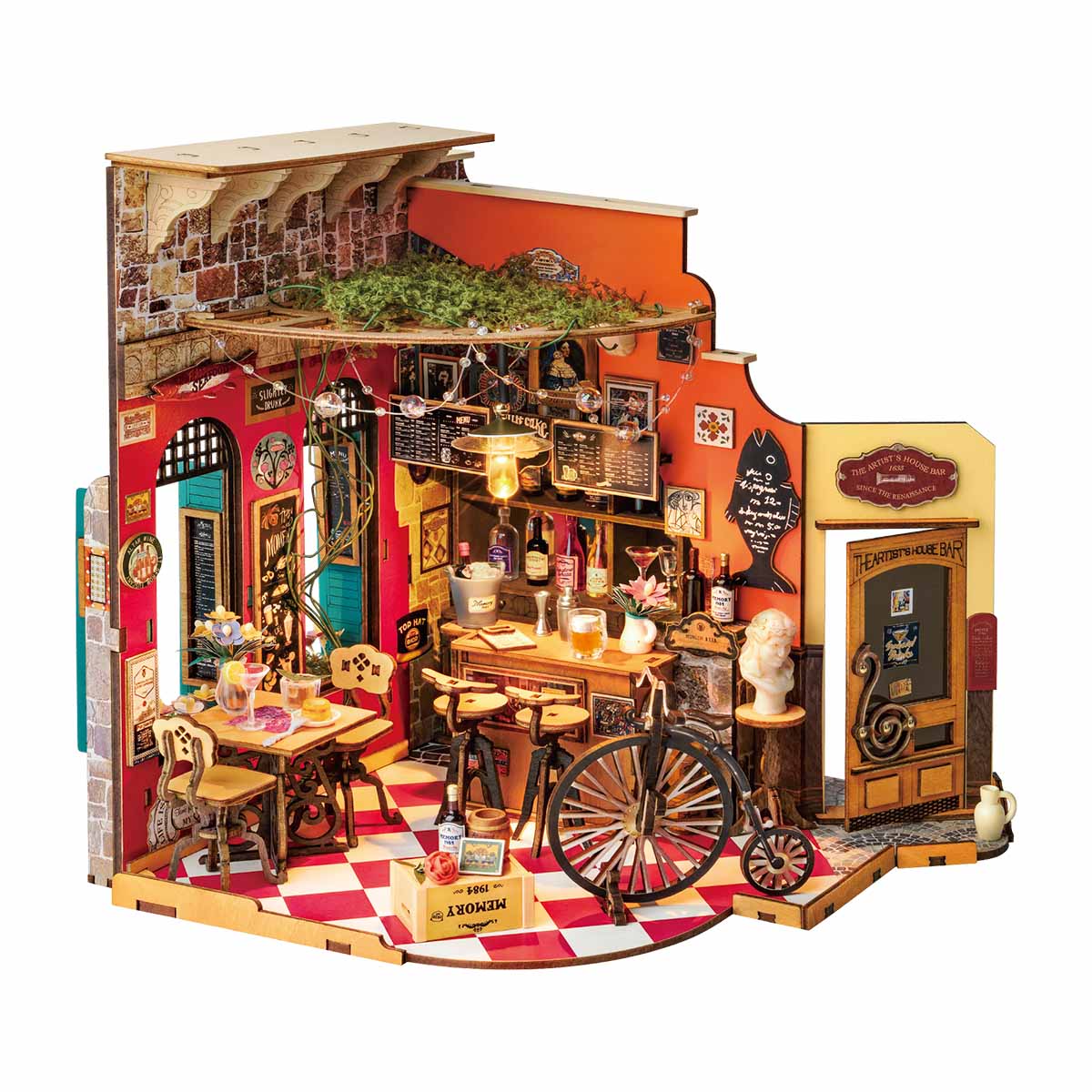Rolife Cheers Bar & Dining DIY Miniature House DG173 - Mô hình nhà gỗ tí hon tự lắp ráp - Rolife