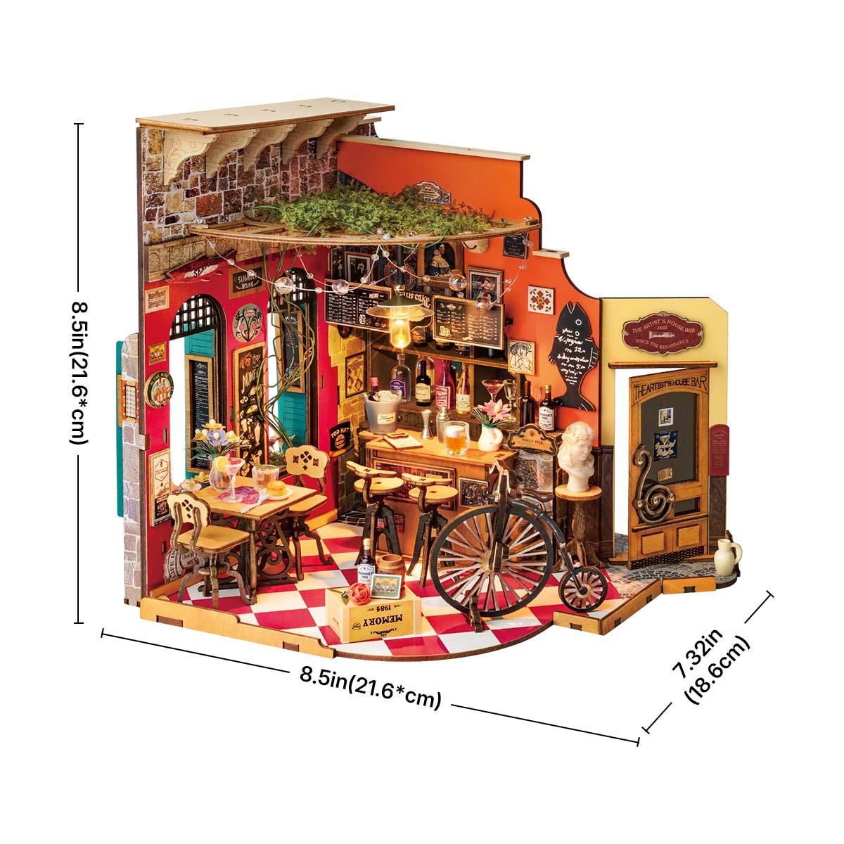 Rolife Cheers Bar & Dining DIY Miniature House DG173 - Mô hình nhà gỗ tí hon tự lắp ráp - Rolife