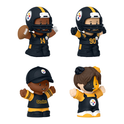 Little People Collector Pittsburgh Steelers Alternate Jersey Figure Set - Bộ Mô Hình Sưu Tầm NFL - Mattel HVH16 - Góc nhìn khác 3