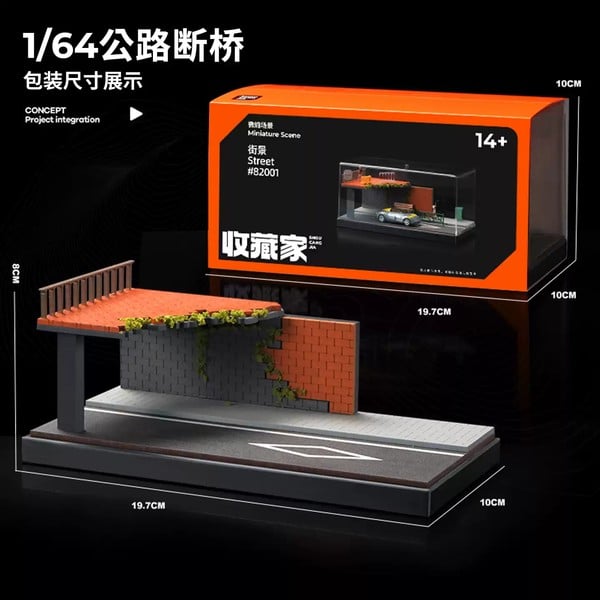 Diorama 1:64 Kèm Hộp Trưng Bày - Cầu Gãy 82001