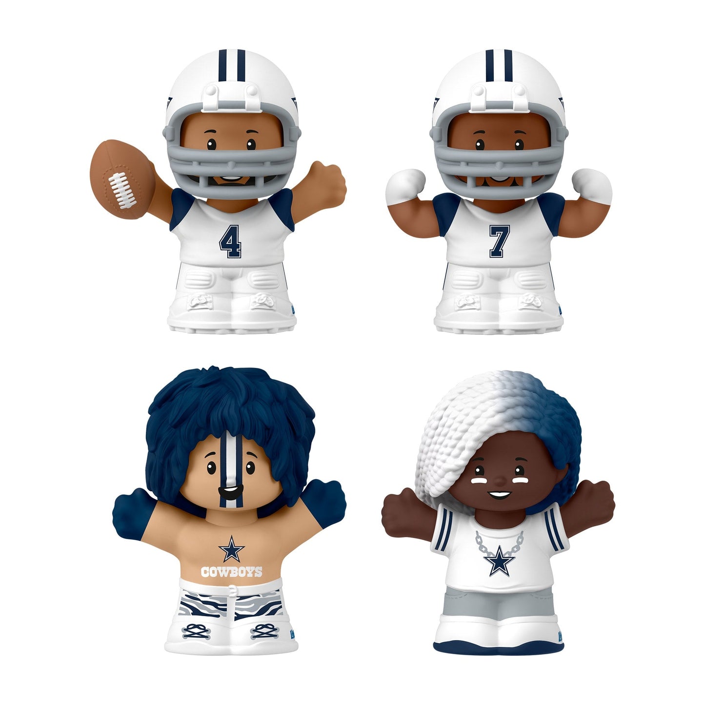 Little People Collector Dallas Cowboys Alternate Jersey Figure Set - Bộ Mô Hình NFL Cao Cấp - Fisher-Price - Hình ảnh chi tiết 2