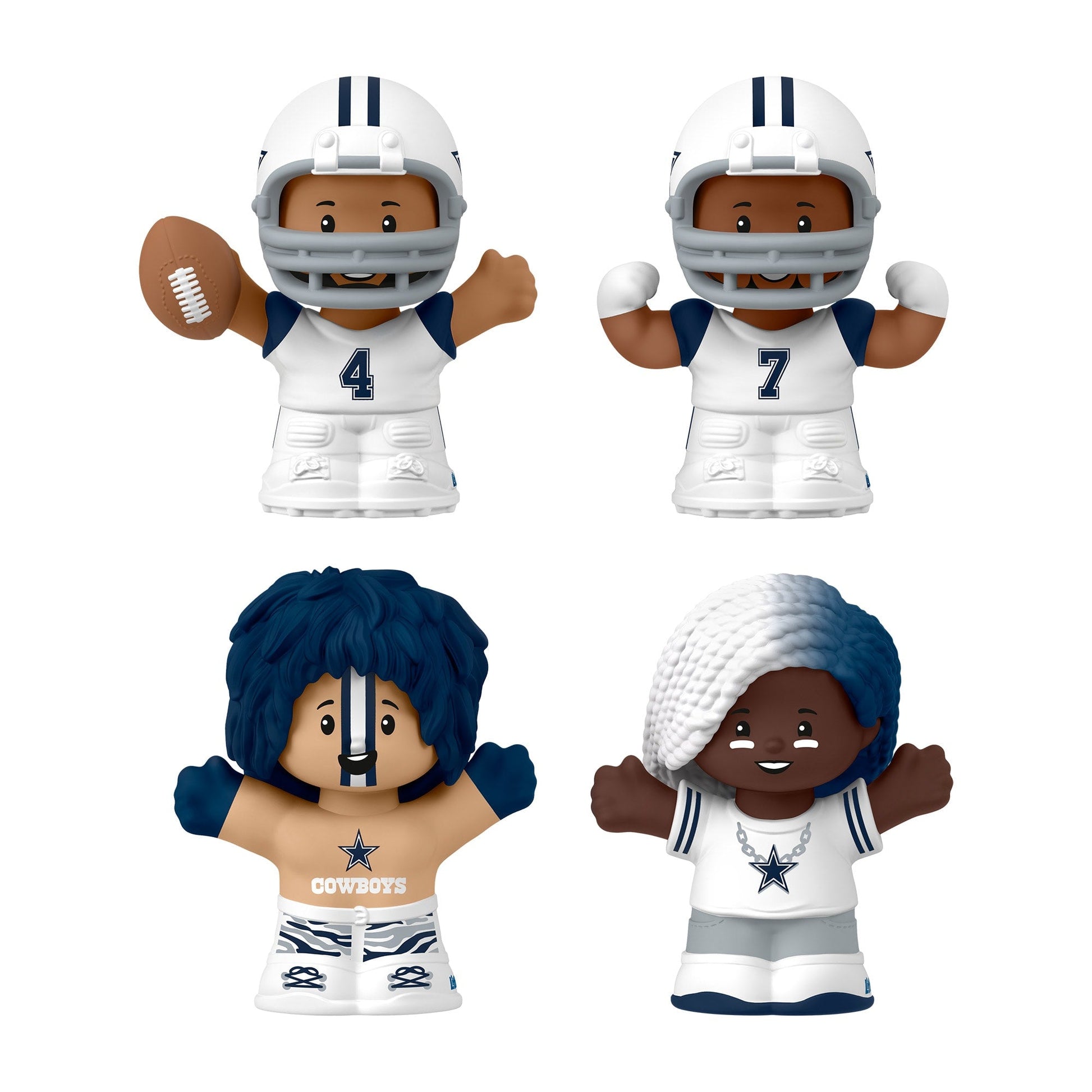 Little People Collector Dallas Cowboys Alternate Jersey Figure Set - Bộ Mô Hình NFL Cao Cấp - Fisher-Price - Hình ảnh chi tiết 2
