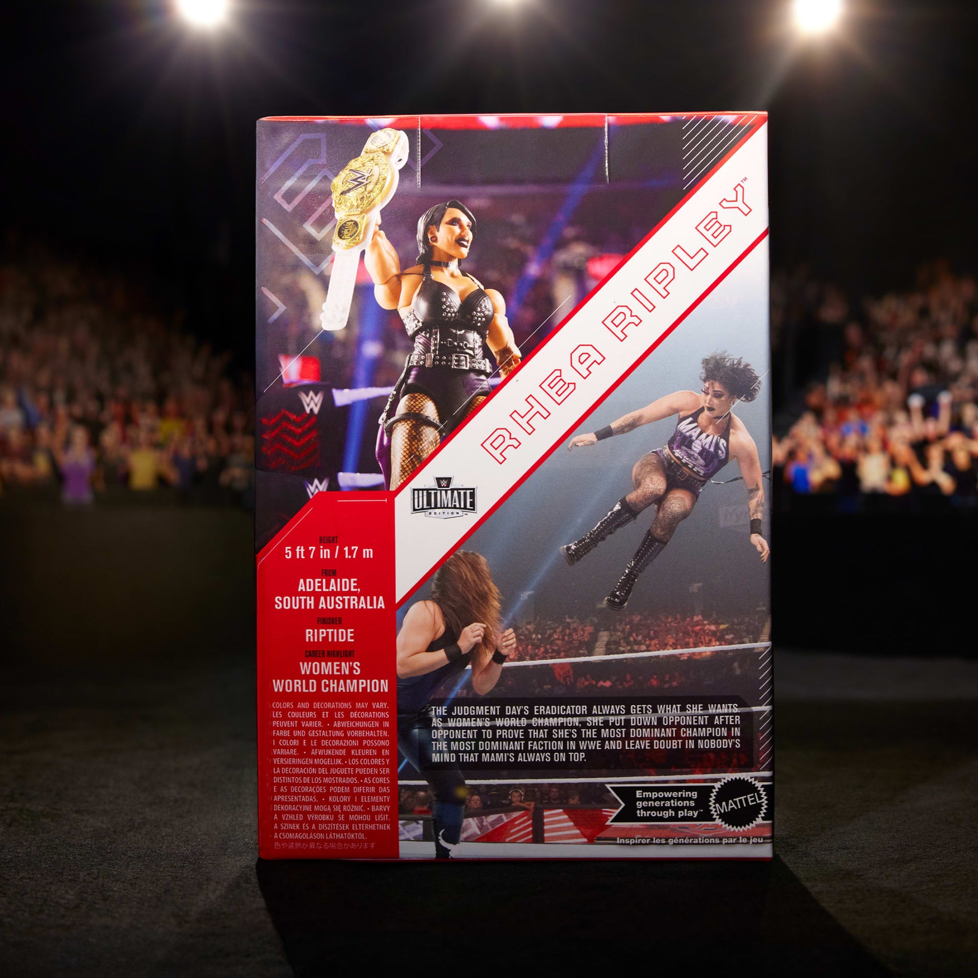 WWE Ultimate Edition RAW Ring and WWE Superstar Rhea Ripley Figure - Bộ Võ Đài và Mô Hình Sưu Tầm - Mattel Mattel - ảnh 4 - A
