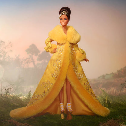 Guo Pei Barbie Doll Wearing Golden-Yellow Gown - Búp bê Sưu tầm Cao cấp Barbie Signature