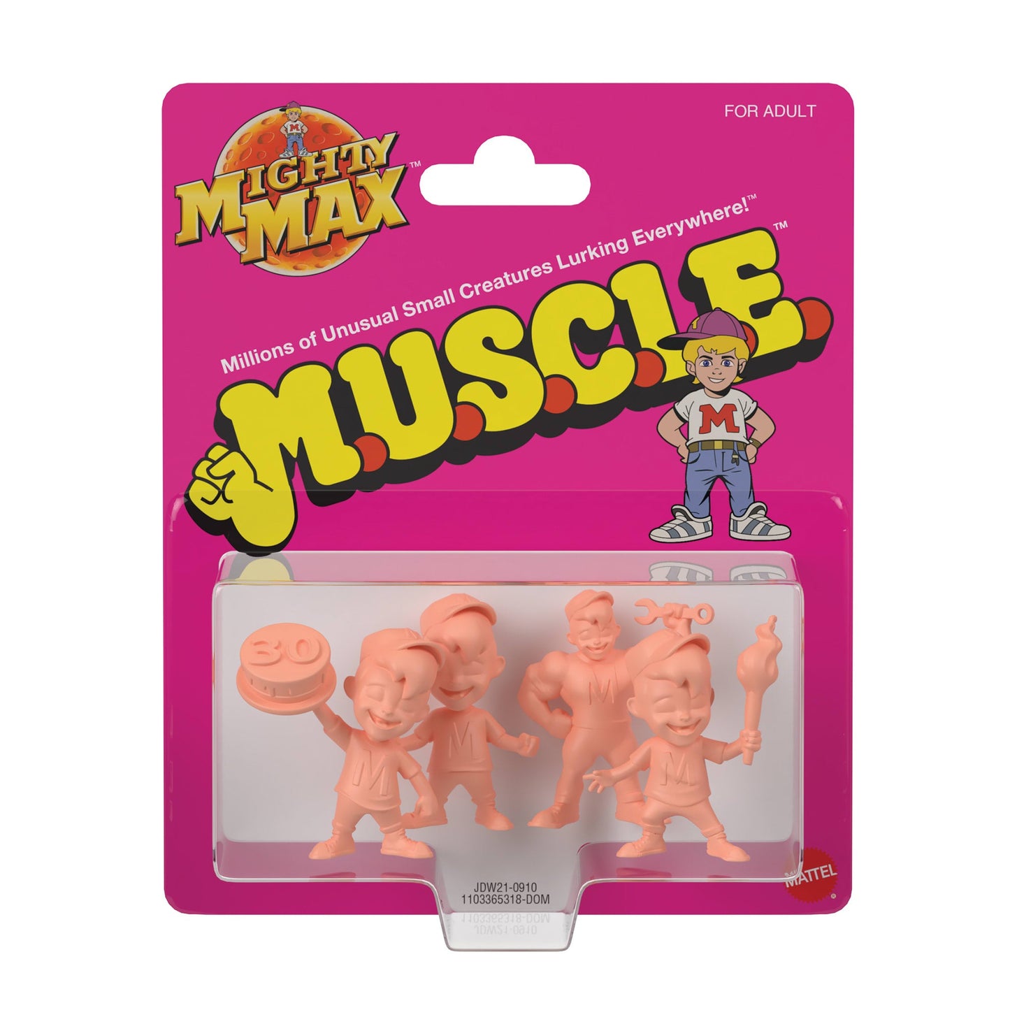 Mighty Max M.U.S.C.L.E. Four-Figure Set - Bộ 4 Nhân Vật Mô Hình Mini - Mattel Creations - Hình ảnh sản phẩm
