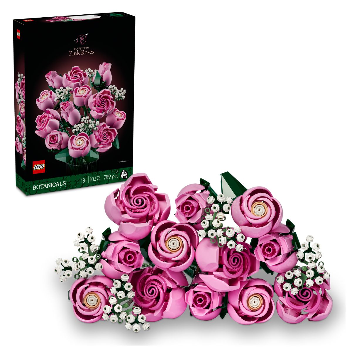 Đồ Chơi Lắp Ráp Bó Hoa Hồng Màu Hồng LEGO BOTANICALS 10374