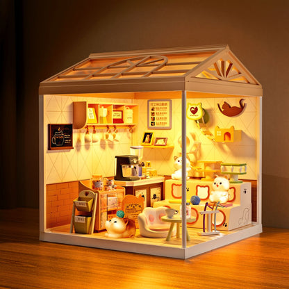 Mini House Assembly Toy - Sweet Heart Cat Cafe SH807 - Mô hình lắp ráp nhà mini - SWEET HEART