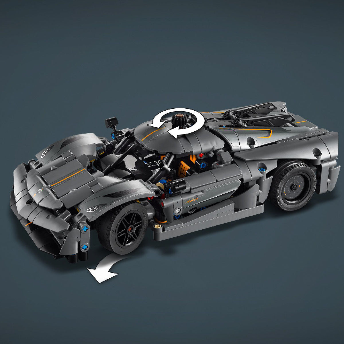 Đồ Chơi Lắp Ráp Xe Thể Thao Koenigsegg Jesko Absolut Màu Xám LEGO TECHNIC 42173