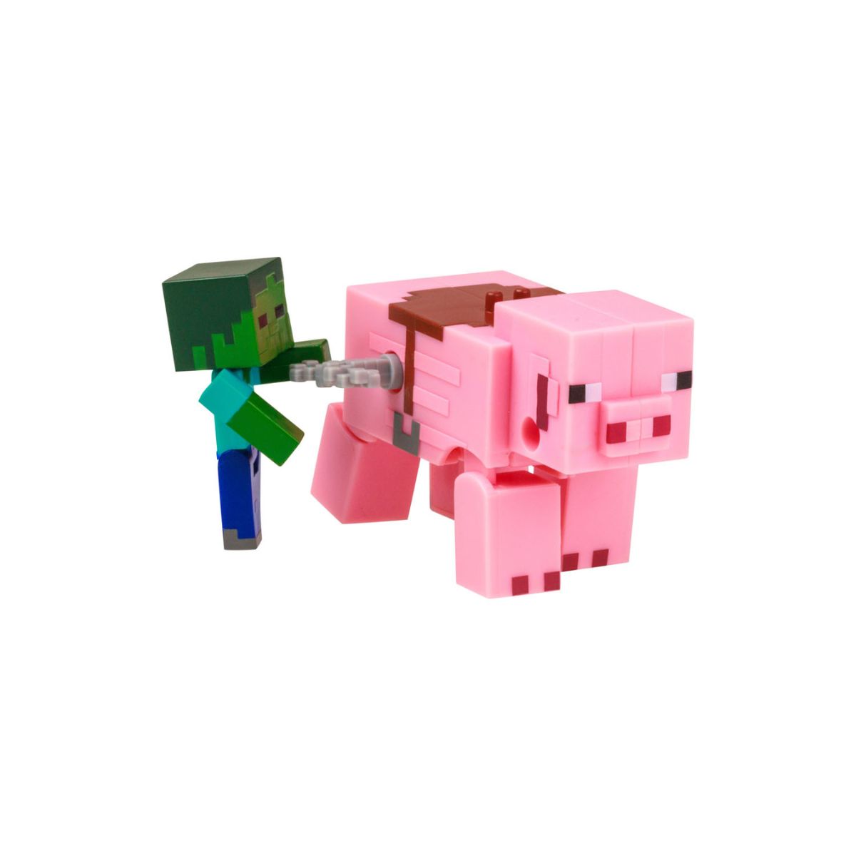 Minecraft Clockwork Baby Zombie Riding Pig Toy - Đồ chơi dây cót Baby Zombie cưỡi Heo - MINECRAFT PMI MC1014