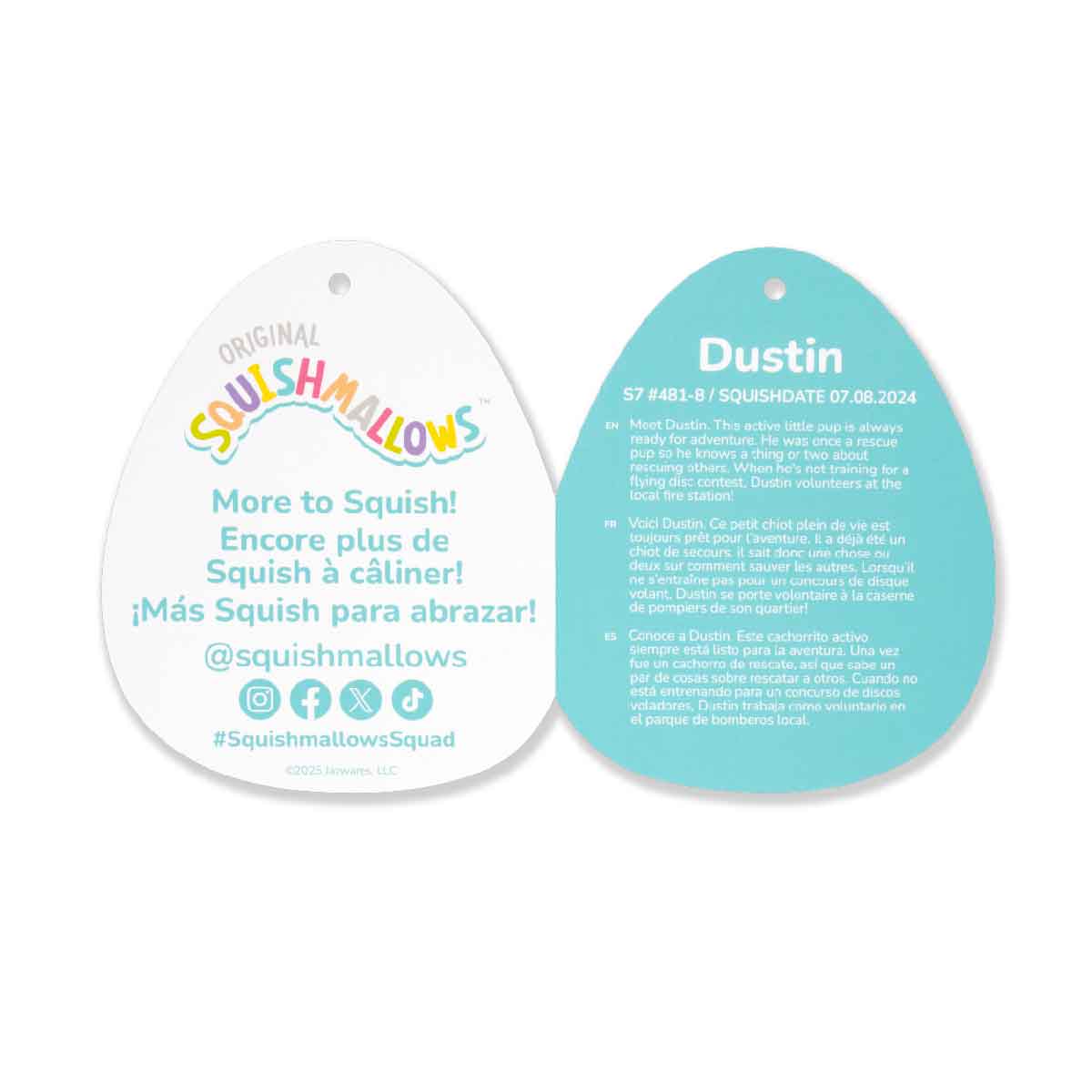 Dustin 7.5 Inch Stuffed Toy - White Dalmatian - Thú nhồi bông chó đốm - SQUISHMALLOWS SQCR07942