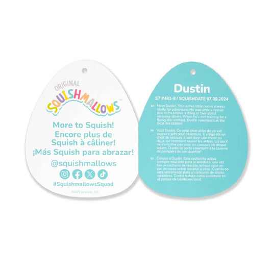 Dustin 7.5 Inch Stuffed Toy - White Dalmatian - Thú nhồi bông chó đốm - SQUISHMALLOWS SQCR07942