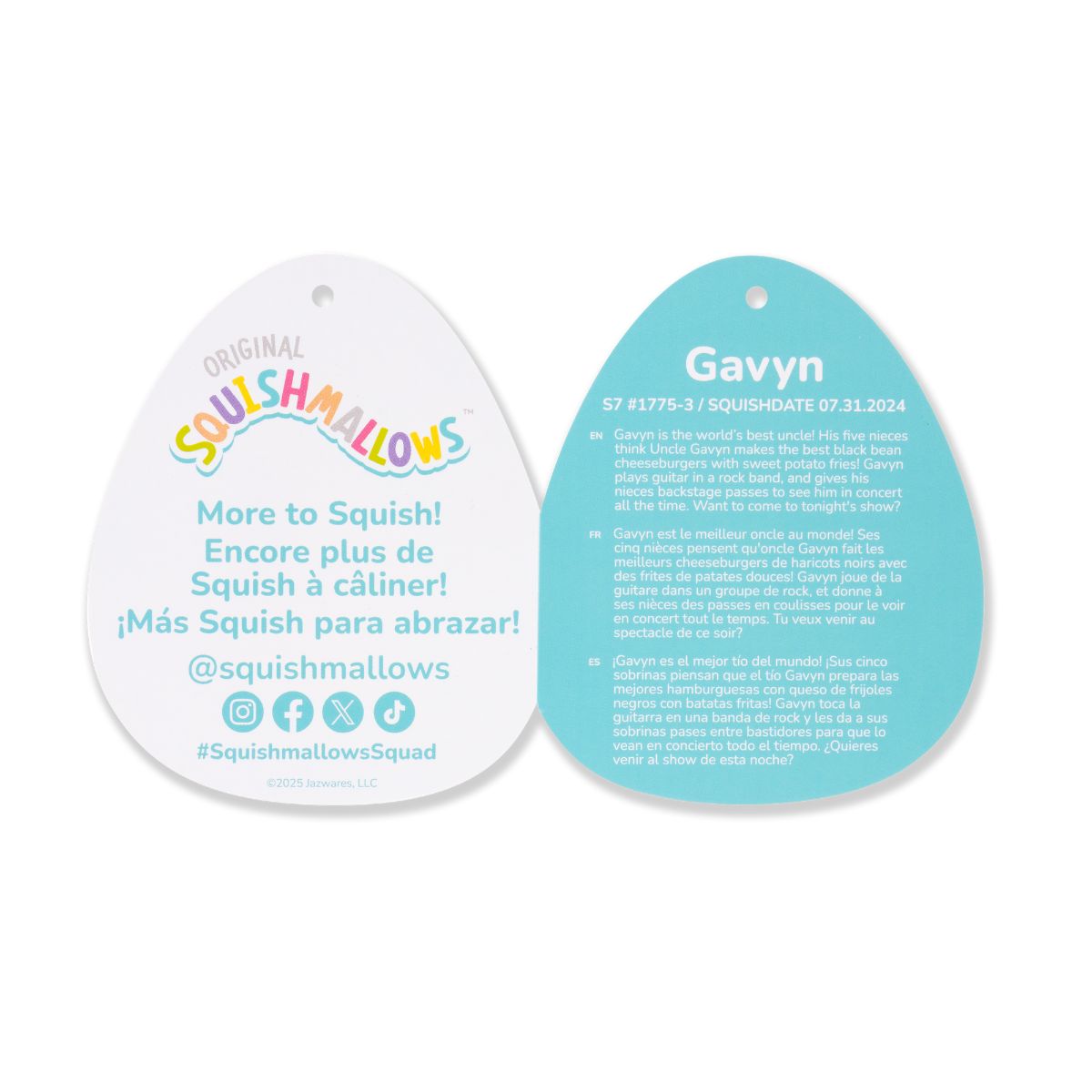 Gavyn 7.5 Inch Stuffed Toy - Donkey - Đồ chơi nhồi bông - Squishmallows SQCR07945