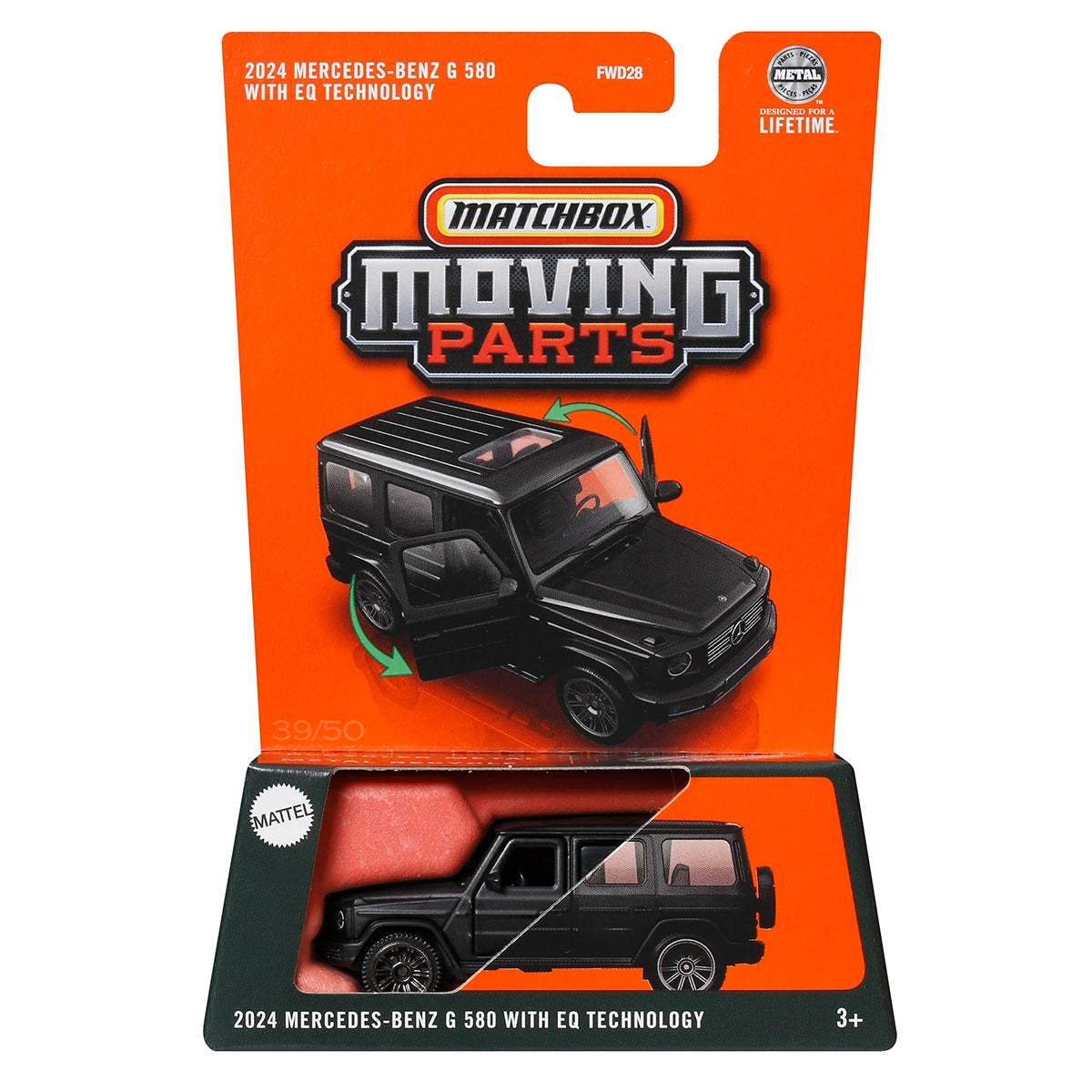 Đồ Chơi Siêu Xe Mercedes-Benz EQG 580 2025 MATCHBOX Moving Parts JBW92/FWD28