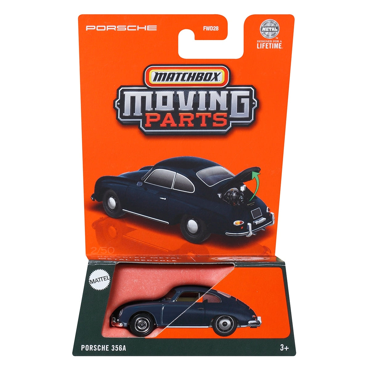 Đồ Chơi Siêu Xe Porsche 356 MATCHBOX Moving Parts JBW97/FWD28