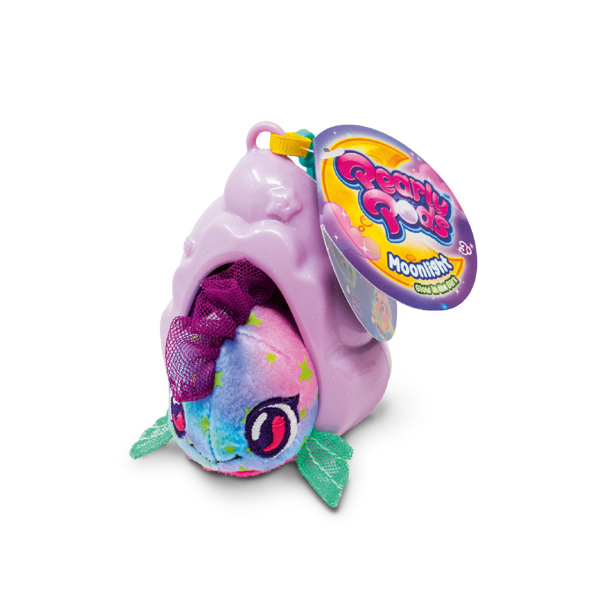 Pearly Pods Keychain Pet Toy - Moonlight Shell - Móc khóa thú bông phát sáng - PL015D2
