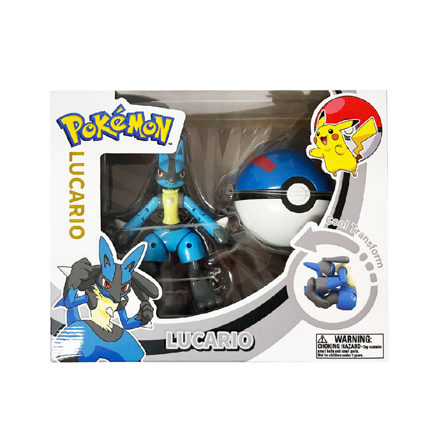 Pokemon Transformation Ball Lucario - Đồ chơi bóng biến hình Pokemon - POKEMON TOYS ZC8919E