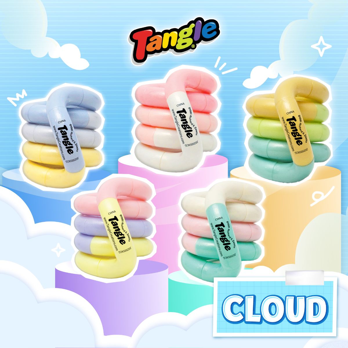 Đồ Chơi Vòng Xoắn Thư Giãn - Cloud TANGLE 2800 - Giao hàng ngẫu nhiên