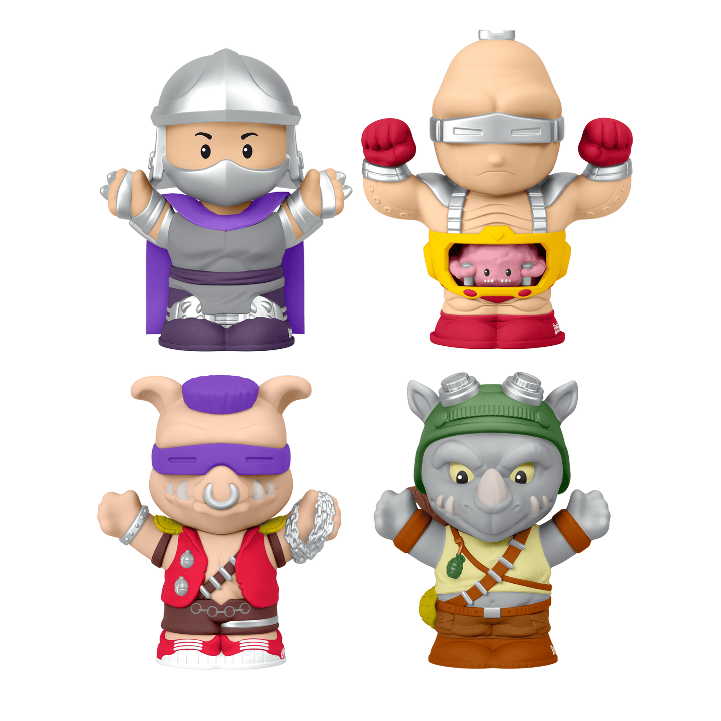 Little People Collector Teenage Mutant Ninja Turtles: Villains Special Edition Set - Bộ 4 Mô Hình Nhân Vật Phản Diện Ninja Rùa - Mattel HVG60 - Hình ảnh chi tiết 2