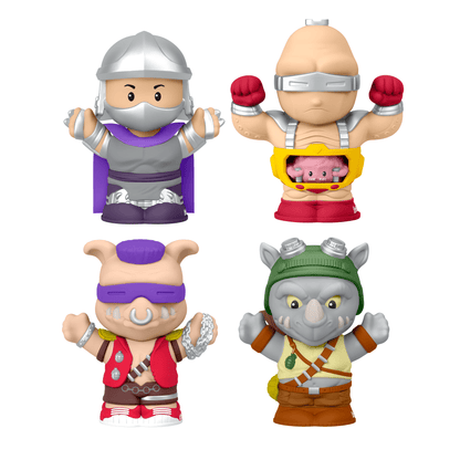 Little People Collector Teenage Mutant Ninja Turtles: Villains Special Edition Set - Bộ 4 Mô Hình Nhân Vật Phản Diện Ninja Rùa - Mattel HVG60 - Hình ảnh chi tiết 2
