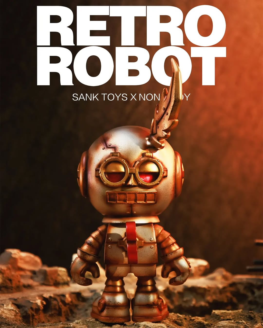Sank Toys X NONG TOY Retro Robot-Silver - Mô Hình Figure Cao Cấp - Sank Toys