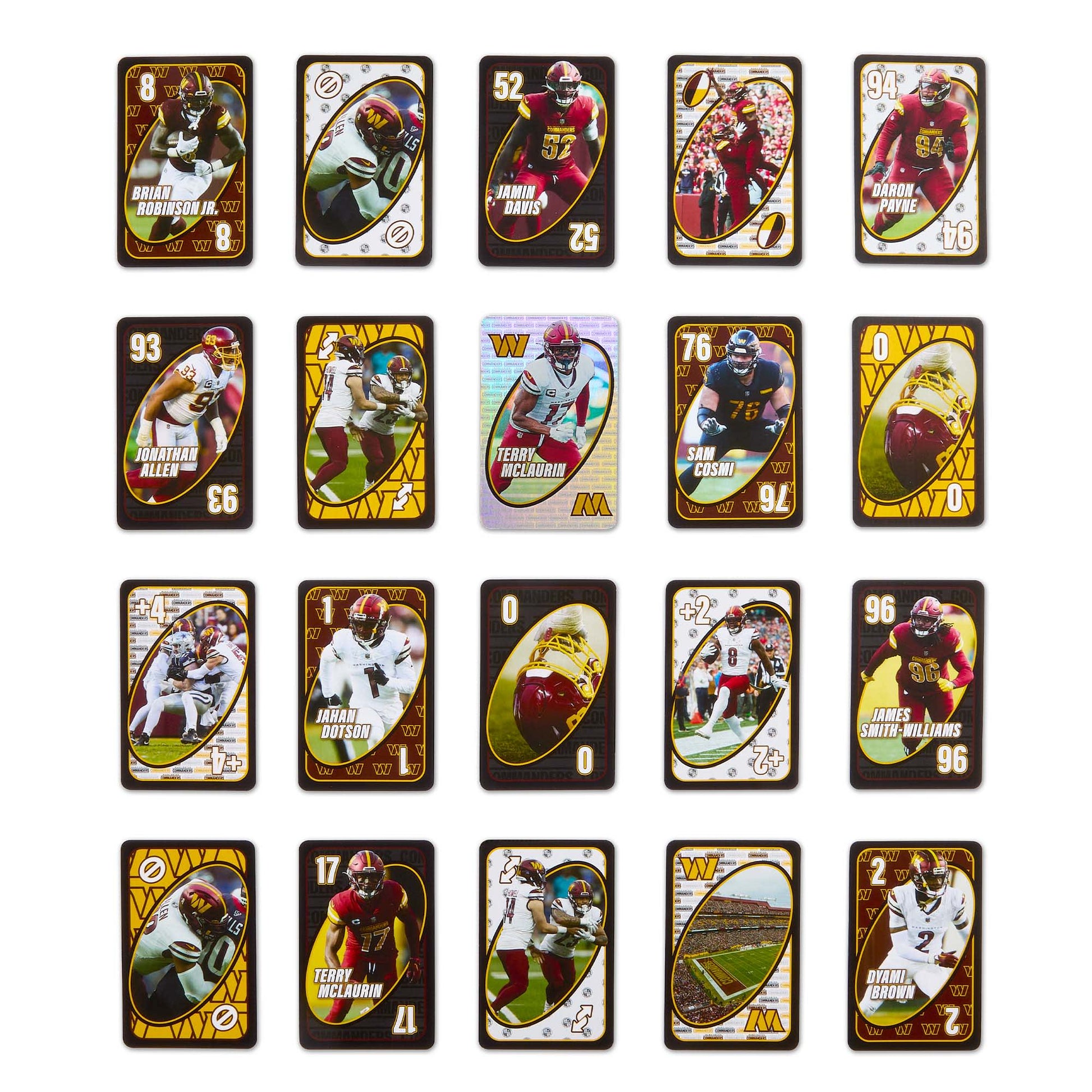 UNO Fandom NFL Washington Commanders Game Deck - Bộ Bài Thẻ Bài Thể Thao NFL Mattel JDK13 - Hình ảnh bổ sung 5