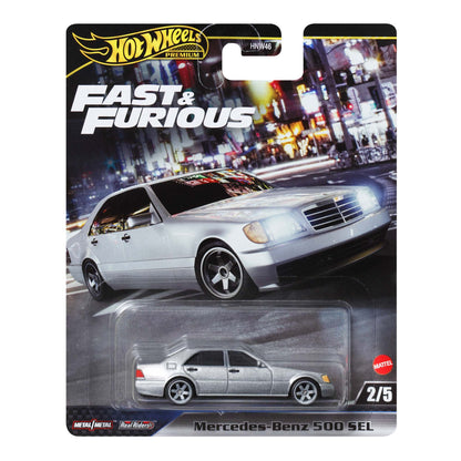 Hot Wheels Premium Fast & Furious Mercedes Benz 500 SEL Xe Mô Hình Kim Loại 1:64 Mattel - Hình ảnh sản phẩm